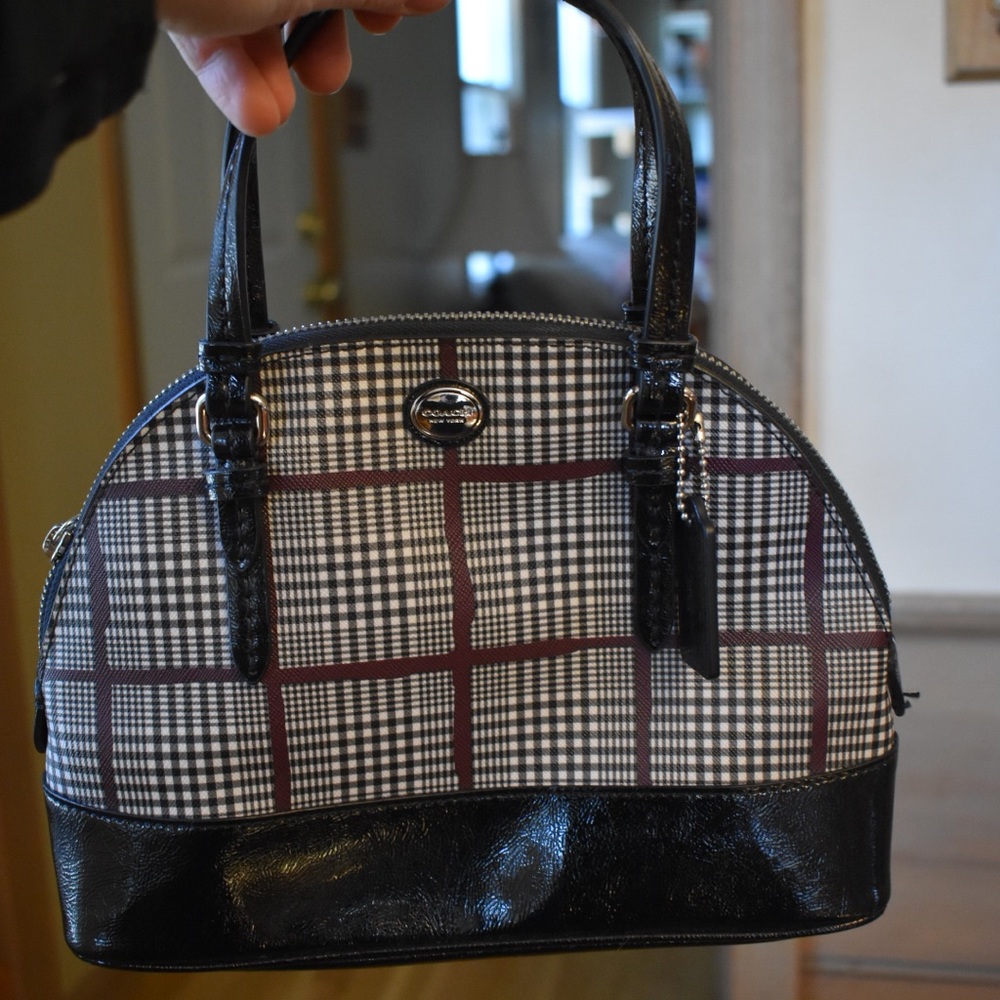 Coach Mixed Plaid Purse - with strap